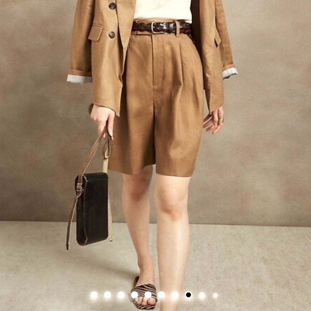 Banana Republic Tan High Waist Tailored Shorts